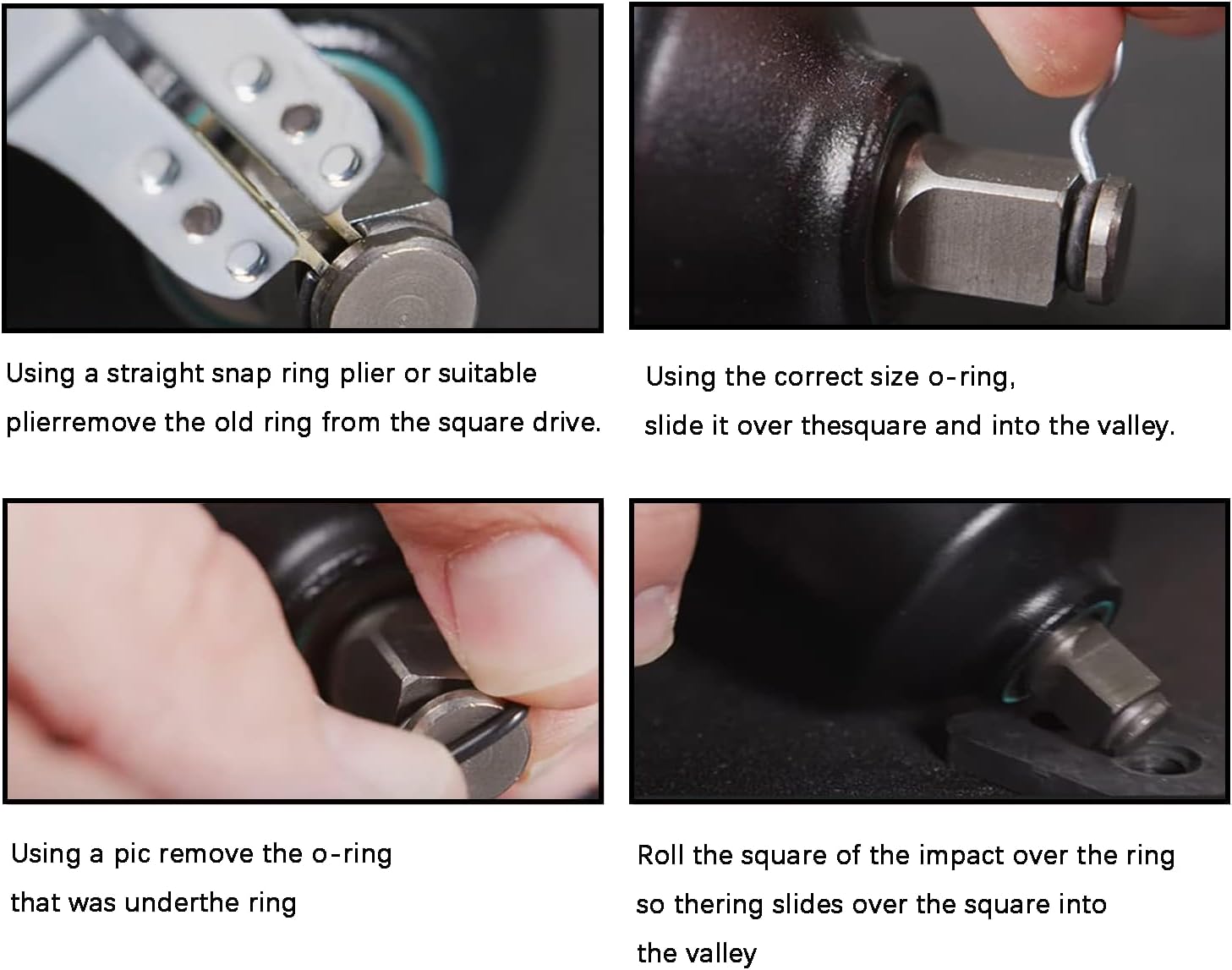 3/8" Impact Wrench Retaining Ring Clip With O-Ring Type