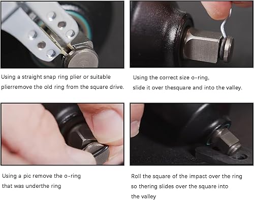 Miniatura 4 de Clip de anillo de retención de llave de impacto de 3/8" con tipo de junta tórica