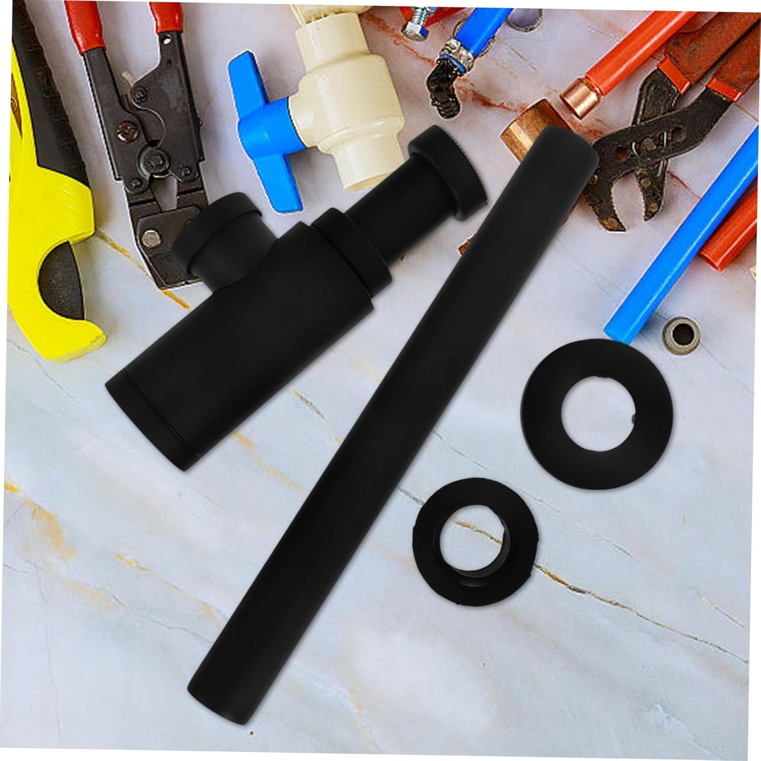 ARTIBETTER Drain Pipe Kit for Kitchen Bathroom Flexible Sink Drain Easy Installation Compatible and Wall Outlets Sleek Design for Efficient Wastewater Management