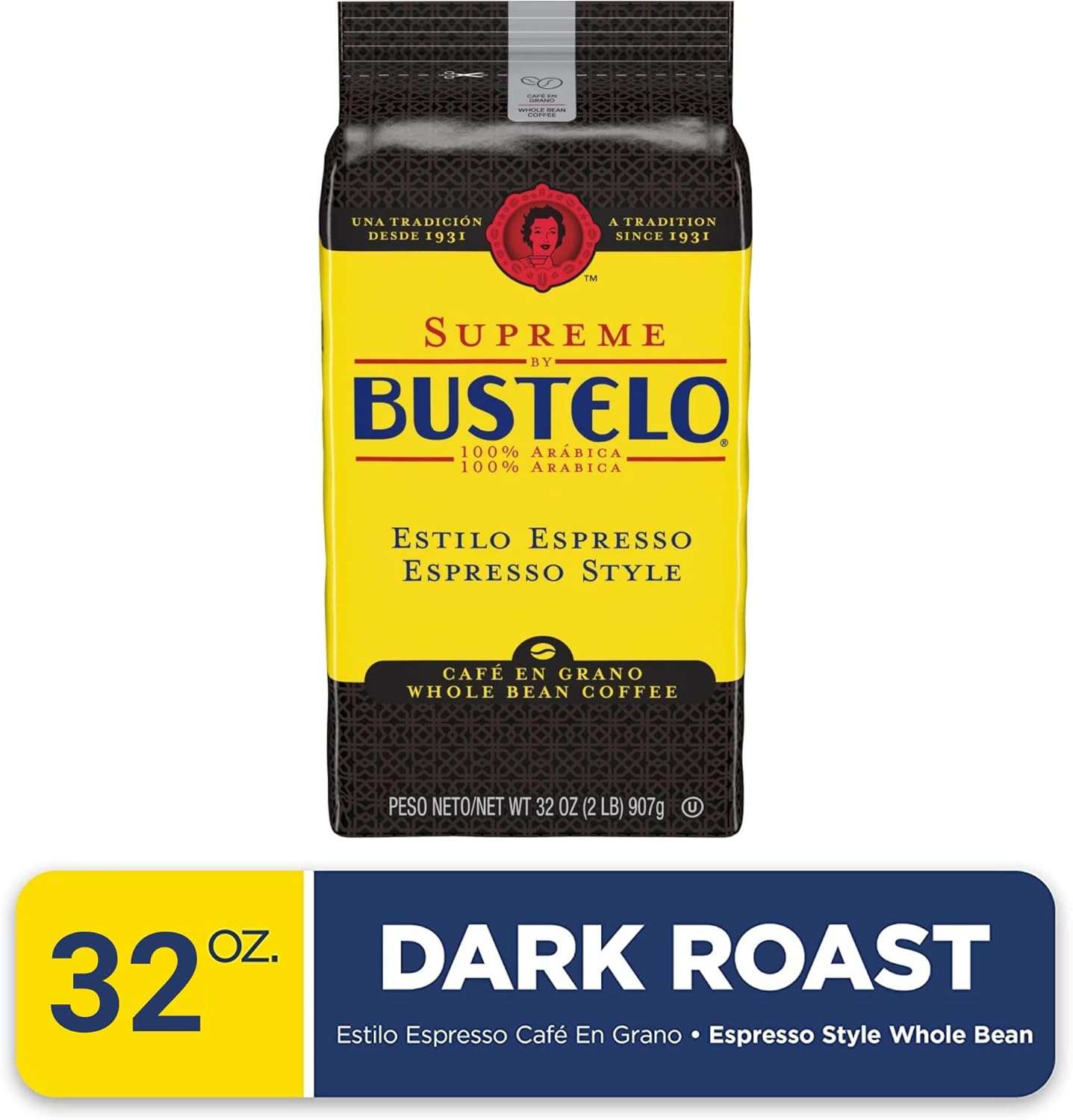 Bustelo Espro Style Whole Bean Coffee, Dark Roast,., Each
