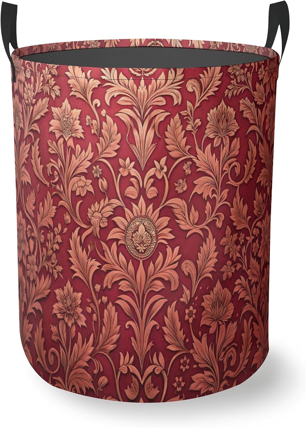 Luxury Jacquard Laundry Basket With Handles Tote Bag Oxford Cloth Funny Laundry Hamper Clothes Storage Bucket Toy Organizer 16" X 20.8"For Bathroom/Laundry/Bedroom