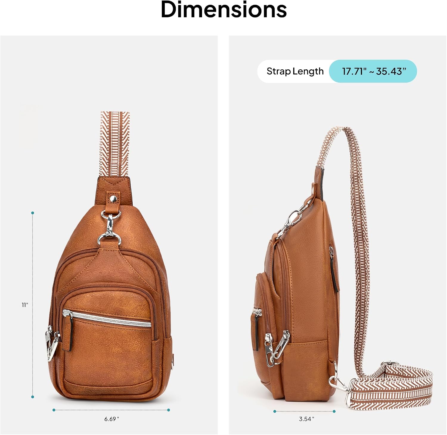  Sling Bag for Women, Anti-Theft Crossbody Bag with RFID Blocking thumbnail