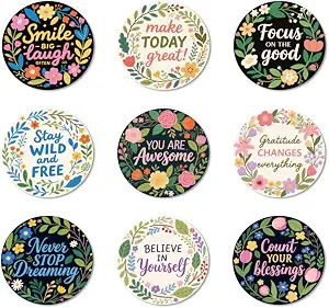 Inspirational Quotes Wooden Coasters Set of 9, 3.9 inches