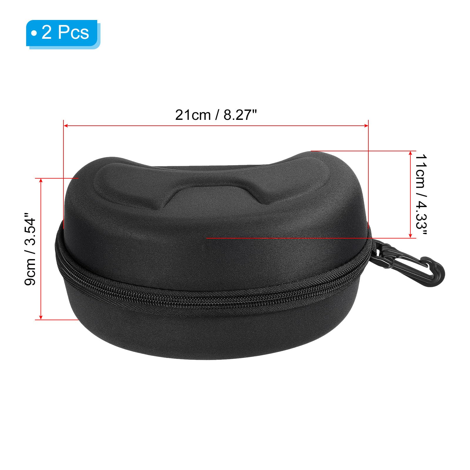 PATIKIL Étui Lunettes Rigide de Ski, Boîte à Lunettes de Sport EVA Snowboard Antichoc
