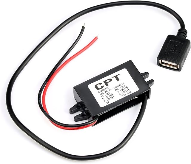 MEETOZ DC Converter Buck Module 12V convert to 5V USB Output Power Adapter
