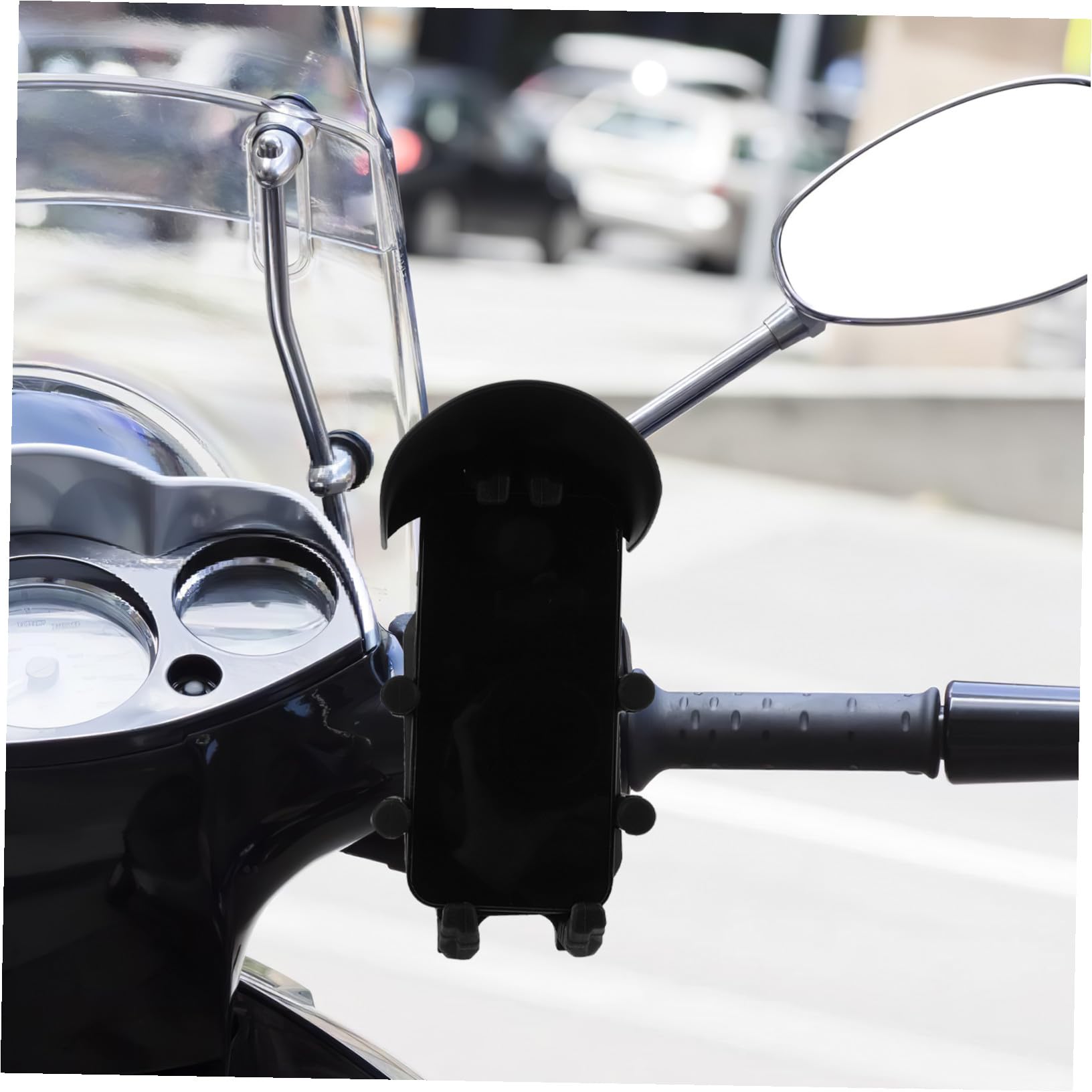 Supporto Multifunzione per Telefono per Veicoli a Due Ruote e Bici, Nero