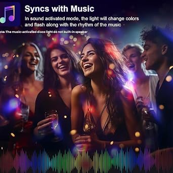 Sound Activated Party Lights Remote Control DJ Lighting Remote, Disco Ball Strobe Stage Light Remote Controller for Home Room Dance Party Suppli