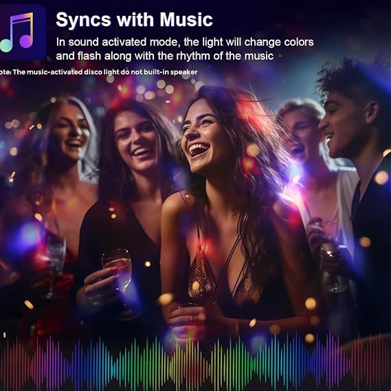 Sound Activated Party Lights Remote Control DJ Lighting Remote, Disco Ball Strobe Stage Light Remote Controller for Home Room Dance Party Suppli