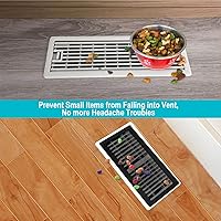 Vista 5 de Cubiertas magnéticas de ventilación para registro de piso, malla de filtro de ventilación de aire de 5.5 x 12 pulgadas, red de pantalla