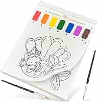 Amazon.co.jp: 水彩絵の具キット 子供用 水彩画ブック 4歳 5歳 6