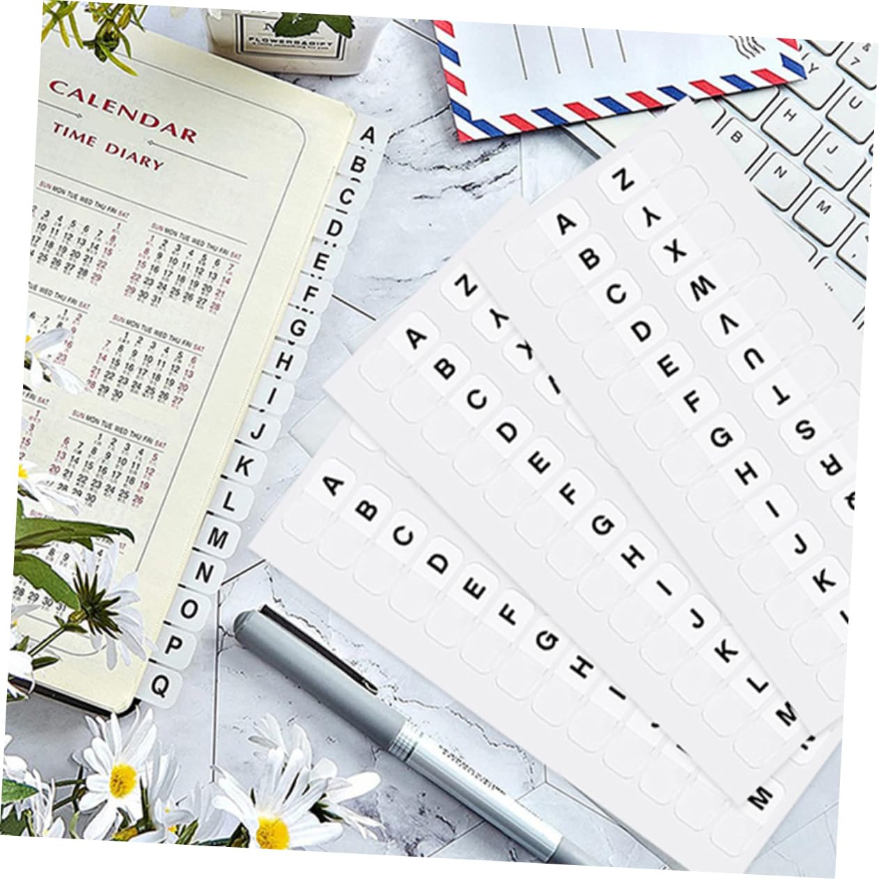 OSALADI 5 Set Schede Adesive Alfabeto Colorate Linguette Autoadesive Per Segnalibri Pratiche E Resistenti Per Quaderni E Libri Per Studio E Lavoro 30 Fogli*5