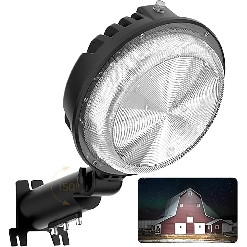 LED Barn Light, 150W 20000LM Yard Area Lights Dusk to Dawn Outdoor Lighting with Upgraded Photocell 6500K Adjustable Angle Daylight IP66 Waterproof Street Lights for Security/Farmhouse/Garage