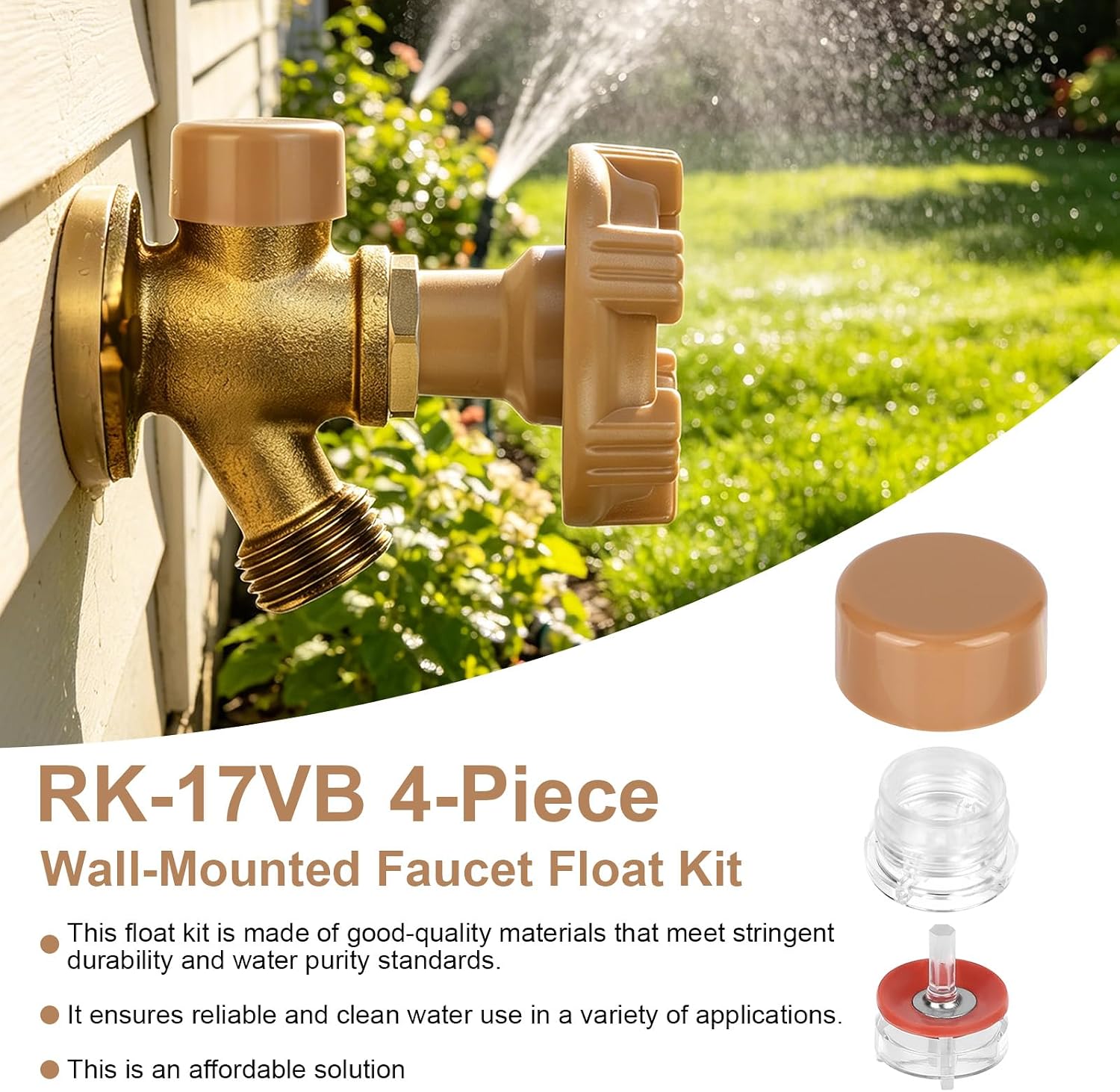 Penitue 12pcs RK-17VB Vacuum Breaker Float Kit, Anti-Siphon Valve Repair Kit with Valve Cap Body & Float Stops Leaks & Backflow Compatible with Woodford Model 17 Wall Faucets