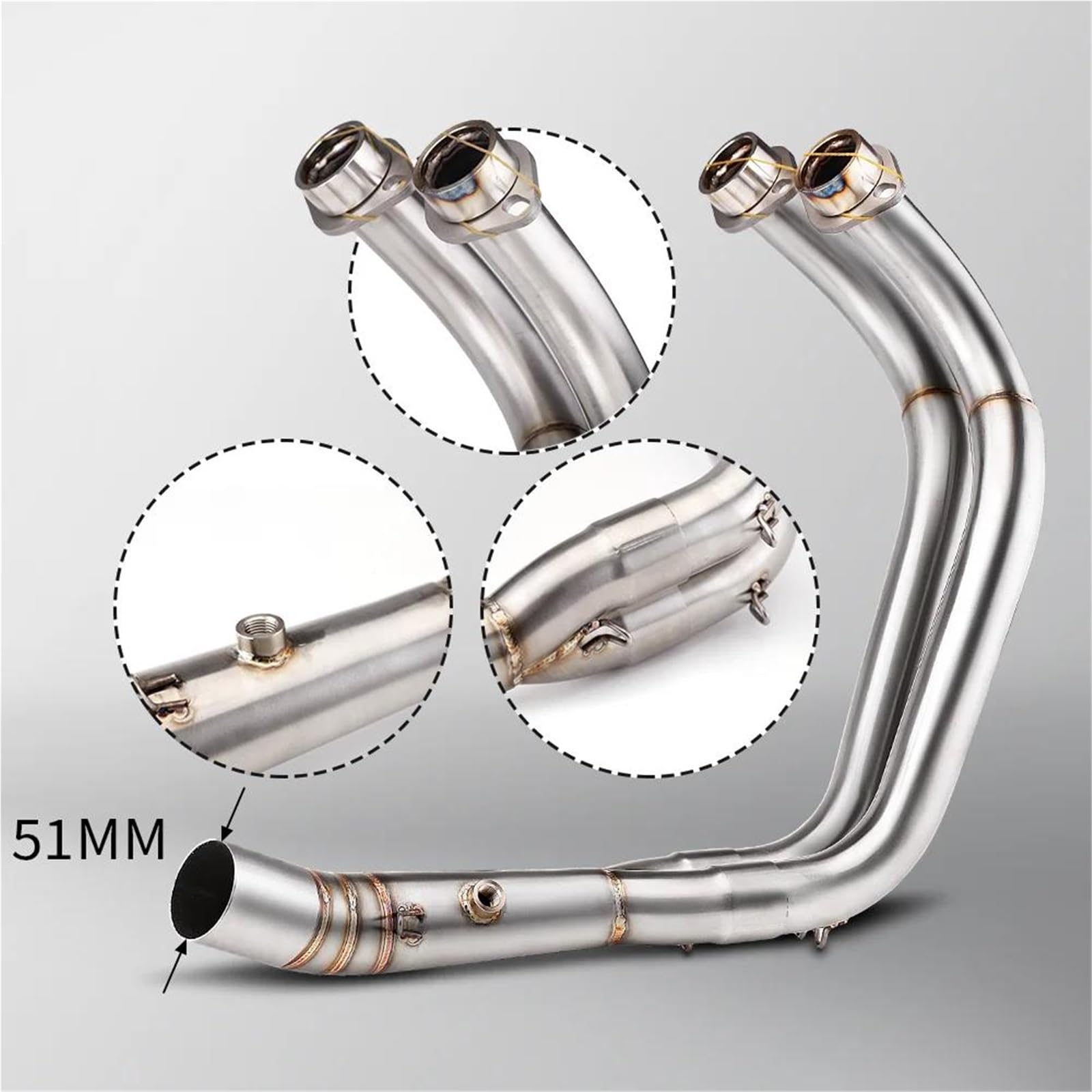 Auspuffrohr Motorrad-Auspuff Für YAMAHA MT07 FZ07 2014–2024 FZ MT 07 TRACER 700 Xsr700 Komplettanlage Schalldämpfer Verbindungsrohr Slip-on Schalldämpfer Auspuff Rohr Motorrad(Farbe 6)