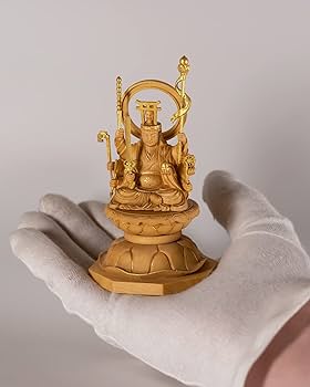 仏哲 Amazon.co.jp: 極小仏 泥足毘沙門天 13cm（木製：ツゲ 金泥仕上