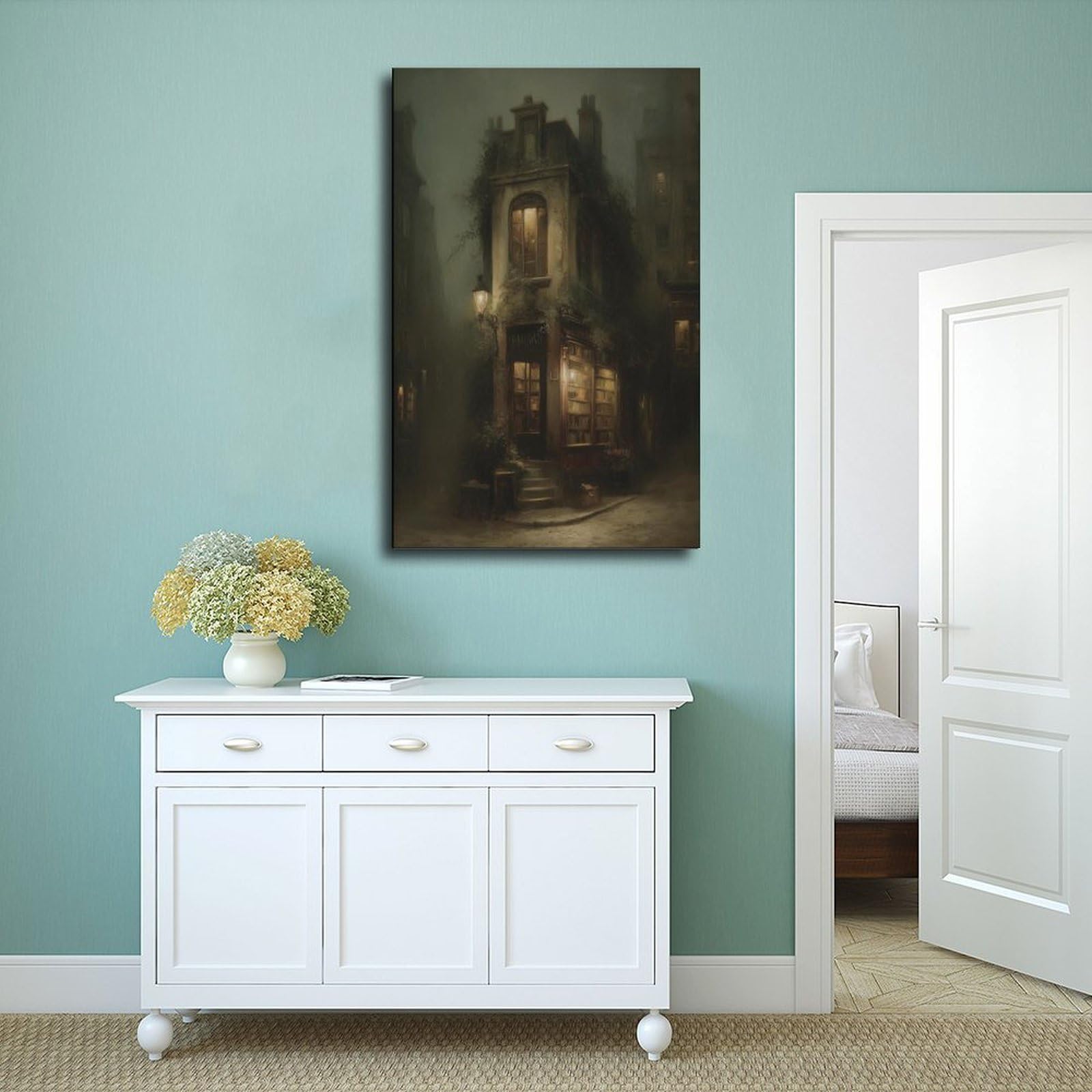Poster su tela illuminato, decorazione per camera da letto, ufficio, stanza, regalo, 61 cm L x 91,4 cm W