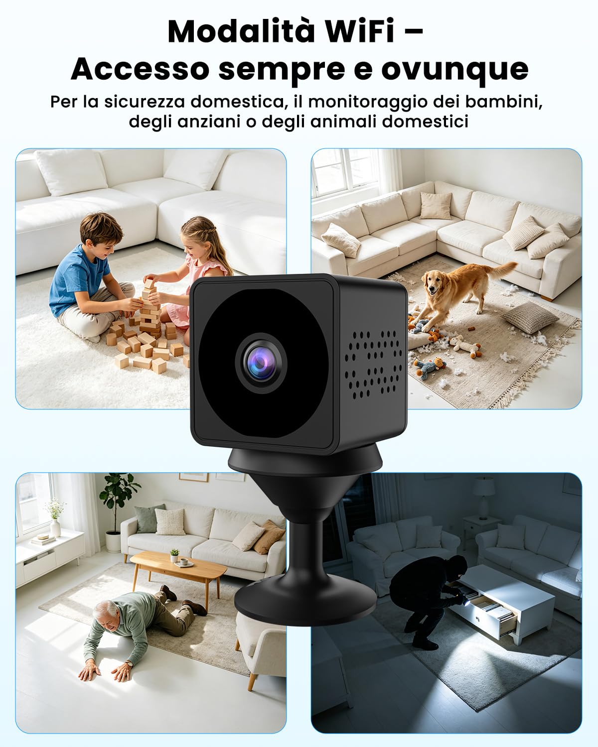 Bextgoo 4K Mini Telecamera Spia, Opzioni Wi-Fi o senza Wi-Fi