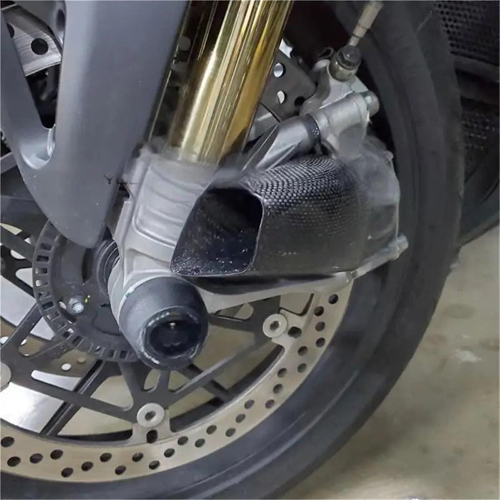 Refrigeración de Pinza de Freno Radiador de Pinza de Fibra de Carbono Modificado para Ducati V2/V4 Street Fighter V2/V4, radiador de guía de Aire de Freno Delantero.(A3)
