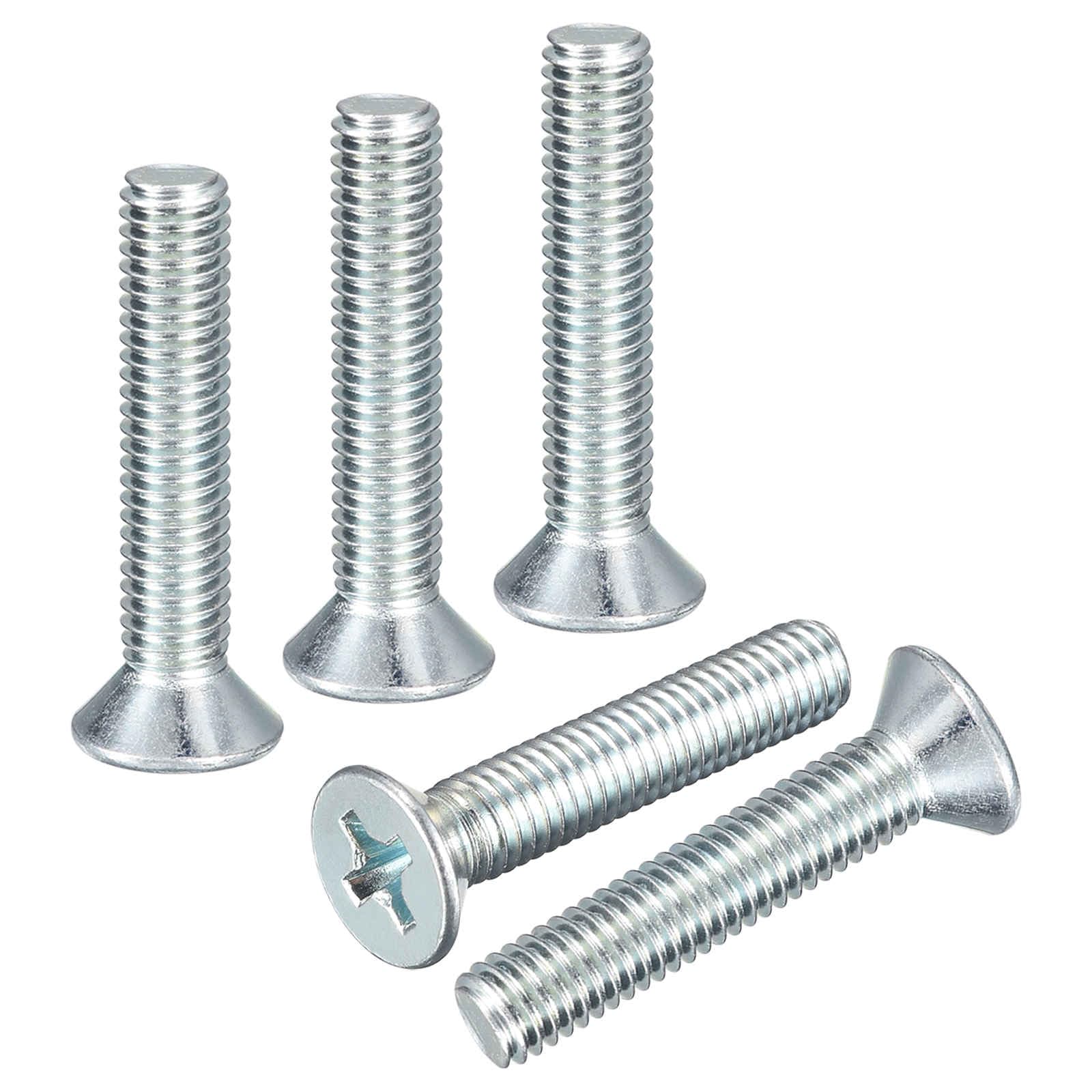 DTGN #10-32x1" Countersunk Machine Screws - 100pcs - Good for Furniture and Machinery - Carbon Steel Flat Head Phillips Machine Screws Bolts - Zinc Plated