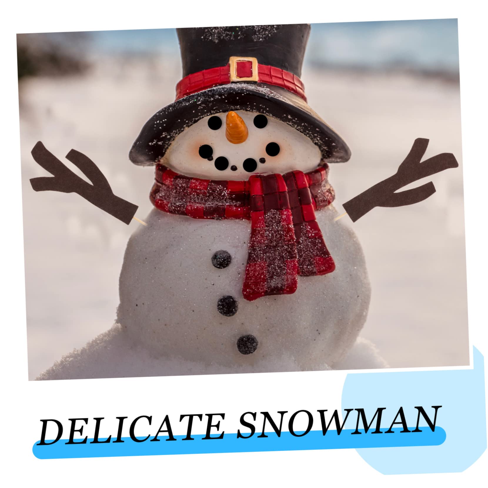 TOPBATHY 5 Sätze Weihnachtsschneemann Requisiten Winterspielzeug Für Draußen Schneemann-Karotten-nasenpfeife Schneemann Geweih Weihnachtsschneemann Dekorationsset Schneemann Bausatz Hölzern