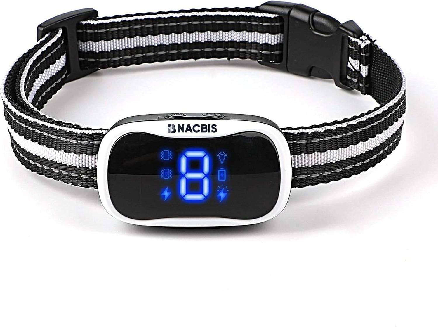 Dog Bark Collar NACBIS Upgraded Rechargeable Anti Barking Training Collar with LED 7Adjustable Sensitivity Levels 9Intensity of Harmless…