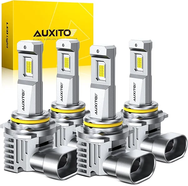 AUXITO 9005 9006 Light Bulb Combo, 60000LM, 6500K Cool White, Mini Size, No Adapter Needed, CANbus Ready, 4 Pack