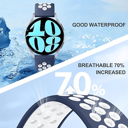 Miniatura 5 de Meliya Bandas compatibles con Garmin Venu 2 Plus, Venu Sq, Venu y Vivoactive 3, correa de repuesto deportiva de silicona suave para Garmin Vivomove