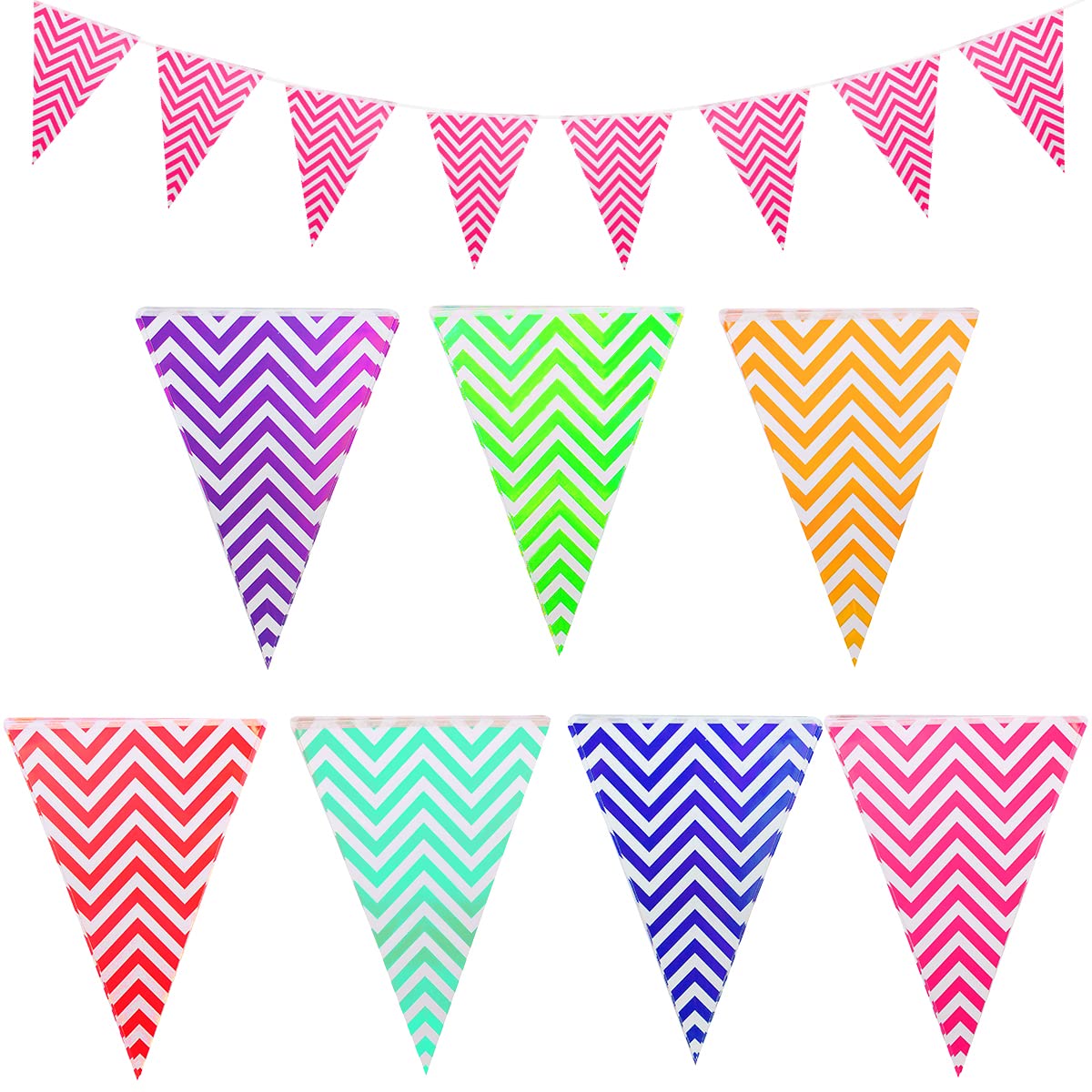 Banderines, RosyFate Banderines Triangulo, Banderines Cumpleaños, Banderolas Fiesta, Multicolor Banderines Banner, Guirnalda Banderines, Banderolas Decorativas (BW)