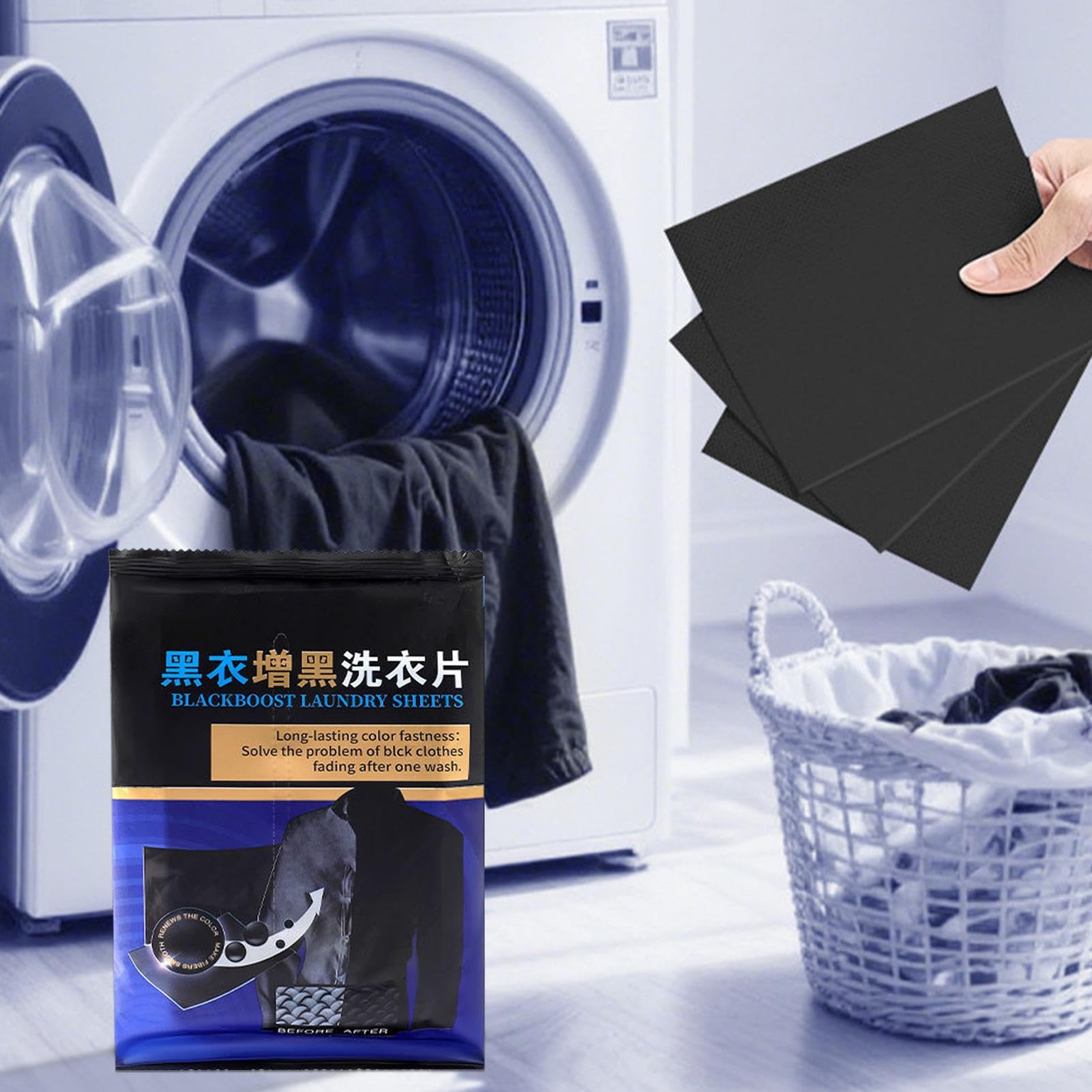 Feuilles Pour Foncer La Teinture Noire Pour Vêtements, Fixateur De Couleur Et Raviveur, Feuilles De Teinture Pour Le Linge, Fixateur De Couleur Et Noircissement, Pour Textiles Synthétiques