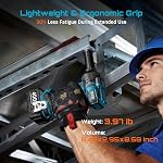 SEESII Cordless Impact Wrench, 1/2 Impact Gun 900 ft-lbs (1200N.m) High Torque, Electric Impact Driver with 21V 2x4Ah Battery 5 Sockets for Home Car Truck Tires Lug Nut Removal Tool