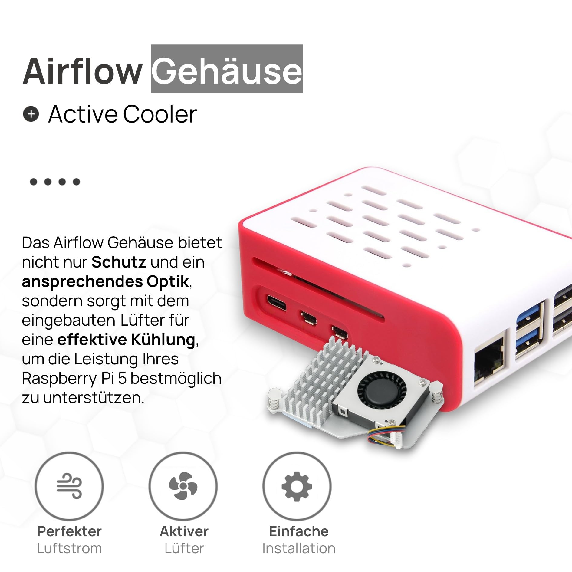 db-tronic Starter Kit para Raspberry Pi 5 8 GB | Edición 64 GB | Alimentación 27 W | Carcasa Airflow | Refrigeración Activa | Micro HDMI 4K | Ideal para Home Assistant y el Smart Home
