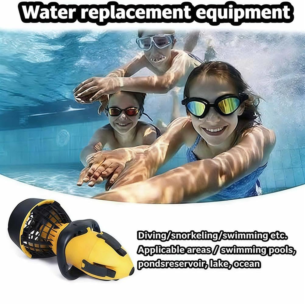 Scooter Submarino, propulsor de 500 W con batería de Larga duración para natación, Buceo, Snorkel, Deportes acuáticos, Aventuras en la Playa, Piscina y Actividades Marinas.