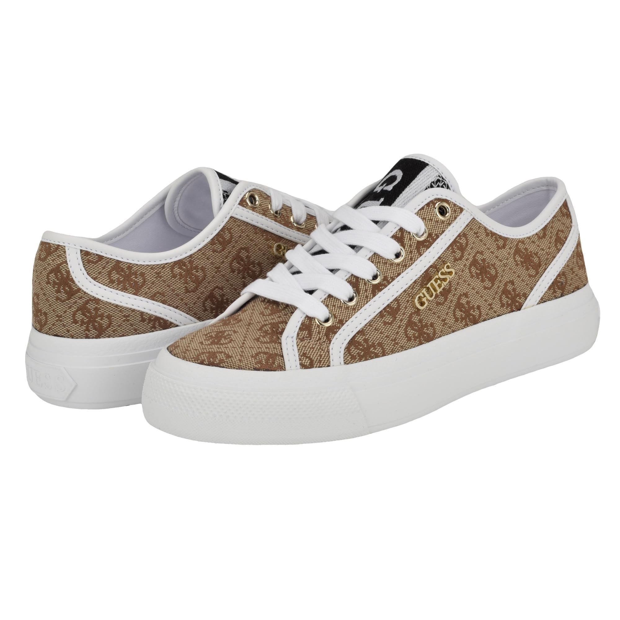 Guess Women's Jelexa Sneaker, Beige/Brown 210, 6.5 UK