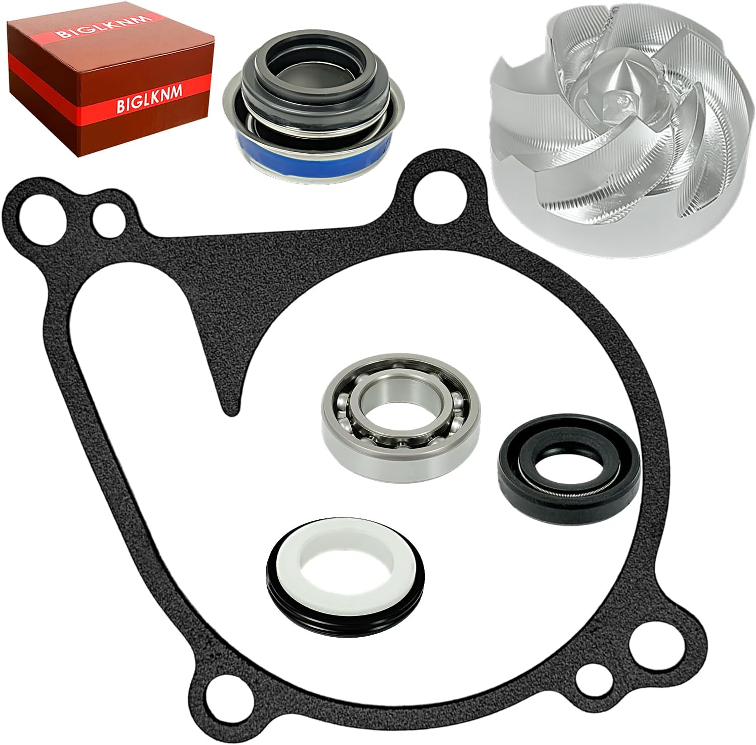 Water Pump Bearing Seal Impeller Kit for KVF650 Prairie 650 700 4x4 Brute Force 650 750 4X4 Teryx 750 Replace 11060-1964 49063-1055 49063-1002
