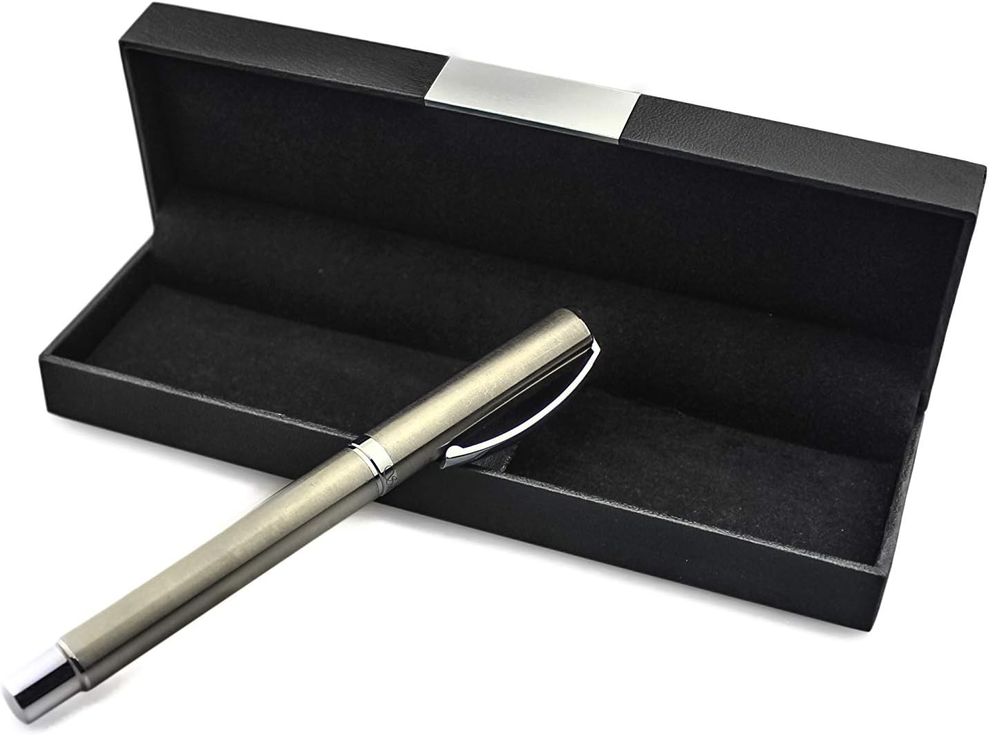 Luxury Rollerball Fancy Pen | Executive Branded Modern Writing Pens with Black Gel Ink and Luxury Gift Box Set | Modern Business Pen Set