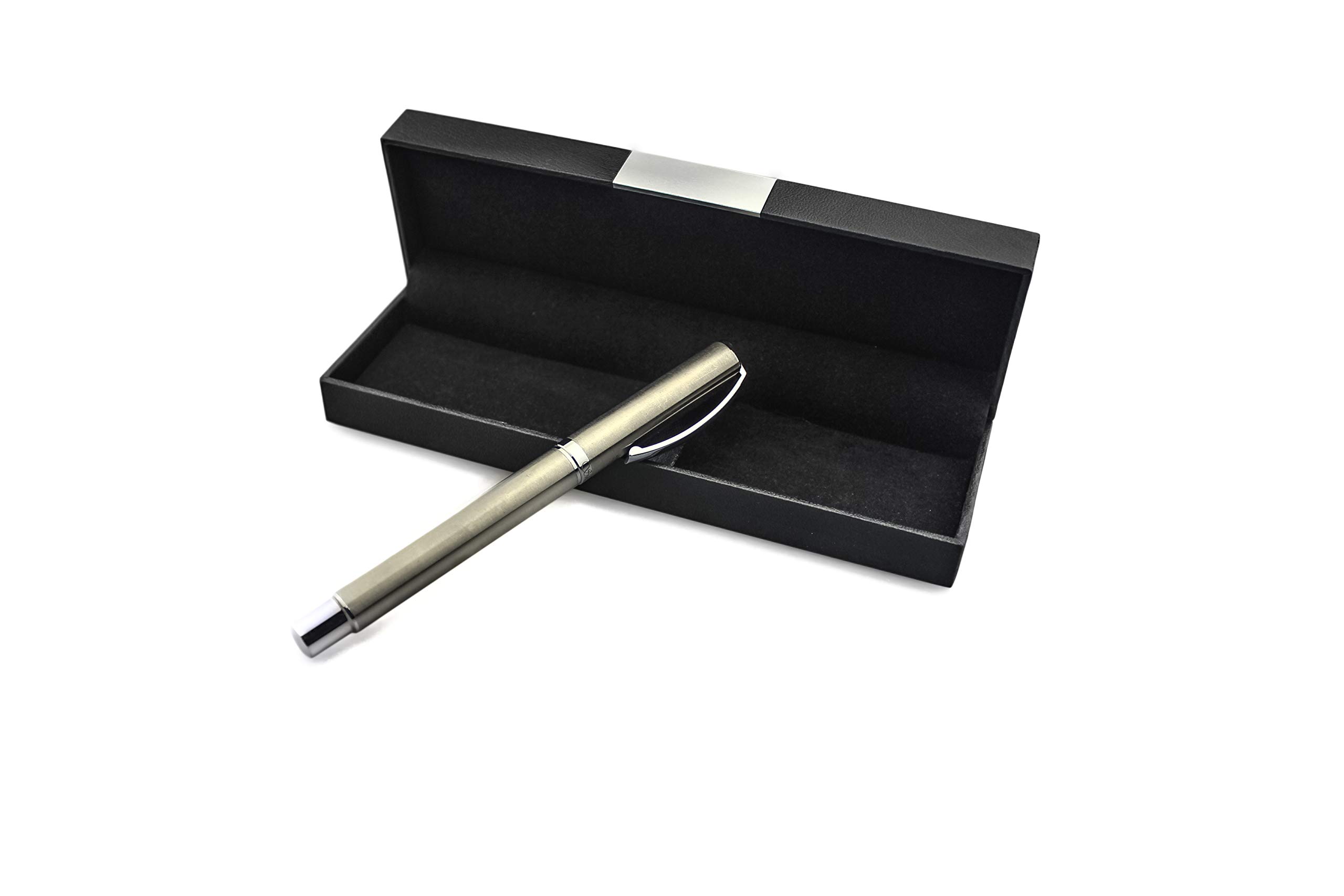 Luxury Rollerball Fancy Pen | Executive Branded Modern Writing Pens with Black Gel Ink and Luxury Gift Box Set | Modern Business Pen Set