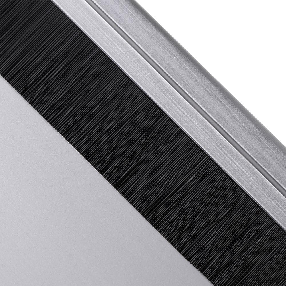 Metalowa przelotka na biurko, osłona drutu ze stopu aluminium 80 x 80/160/275 mm do komputera, pudełka, biurka, stołu, kabla (srebrna, 80x275mm)