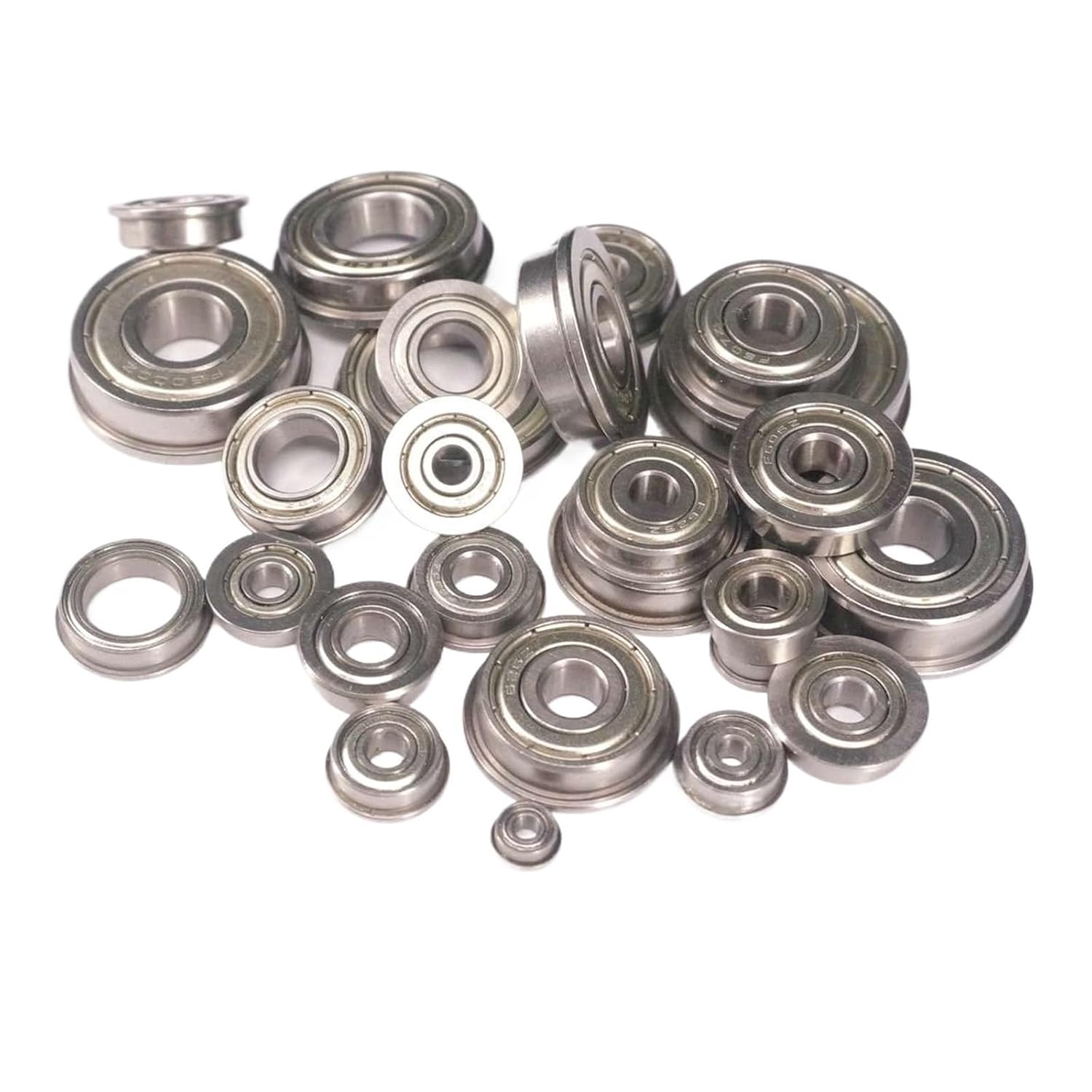 10pcs 7-12mm ABEC1 ABEC3 Metal Shielded Deep Groove Flanged Flange Bearing Trundle F698 699 607 609 63800 6900 608ZZ(ABEC1,10PCS_F607ZZ 7X19X6MM)