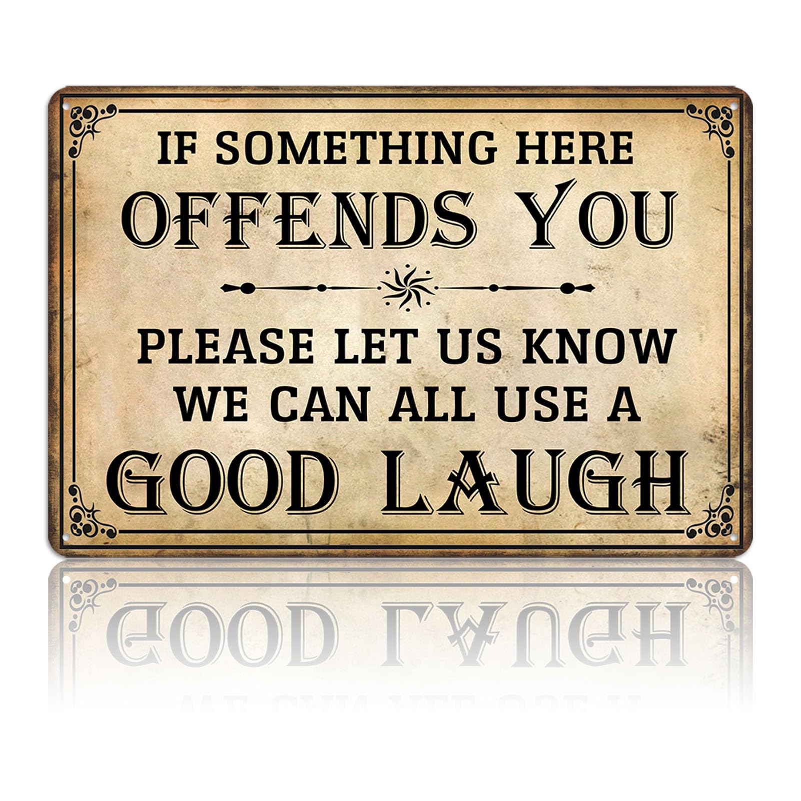 Kwqdozf Men's As Pic Bar Sign Man Cave Decor Vintage Garage Metal Tin Signs For Funny If Som
