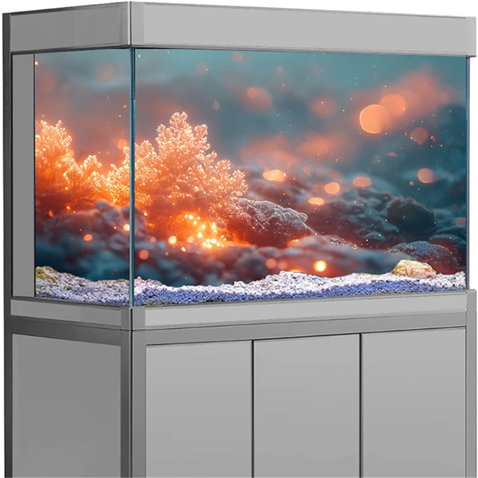 Fondo Acuario Vinilo Acuario Coral Subacuático 3D