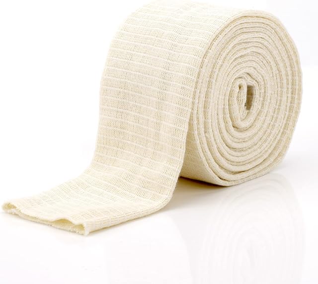Elastic Tubular Support Bandage Sport Bandages Washable & Reusable for Large Knee Support Bandage Medium Thigh, Cotton Spandex White