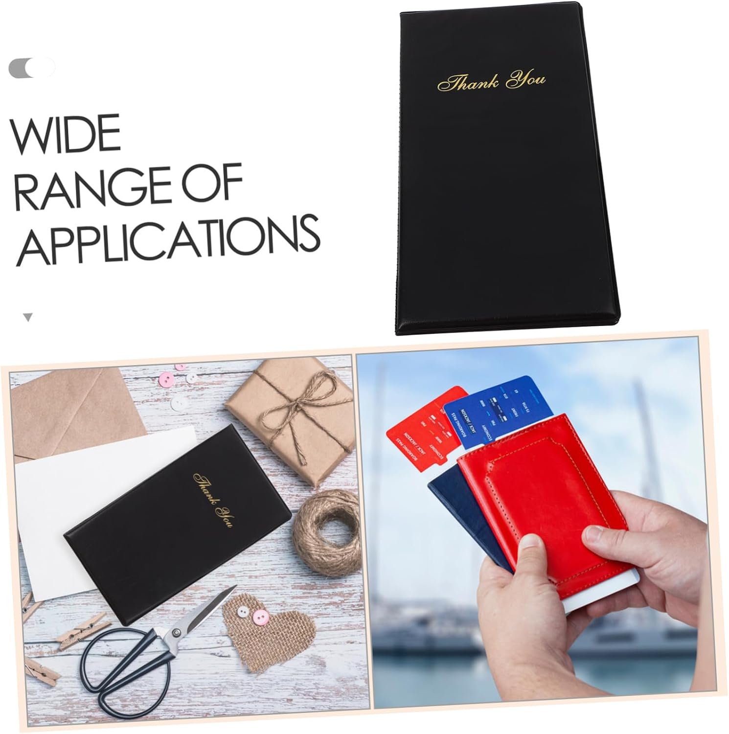 jojofuny Waiter Check Card Holder Guest Check Book Elegant Cover Design Portable Bill Holder for Servers Pu Material for Restaurants and Bars