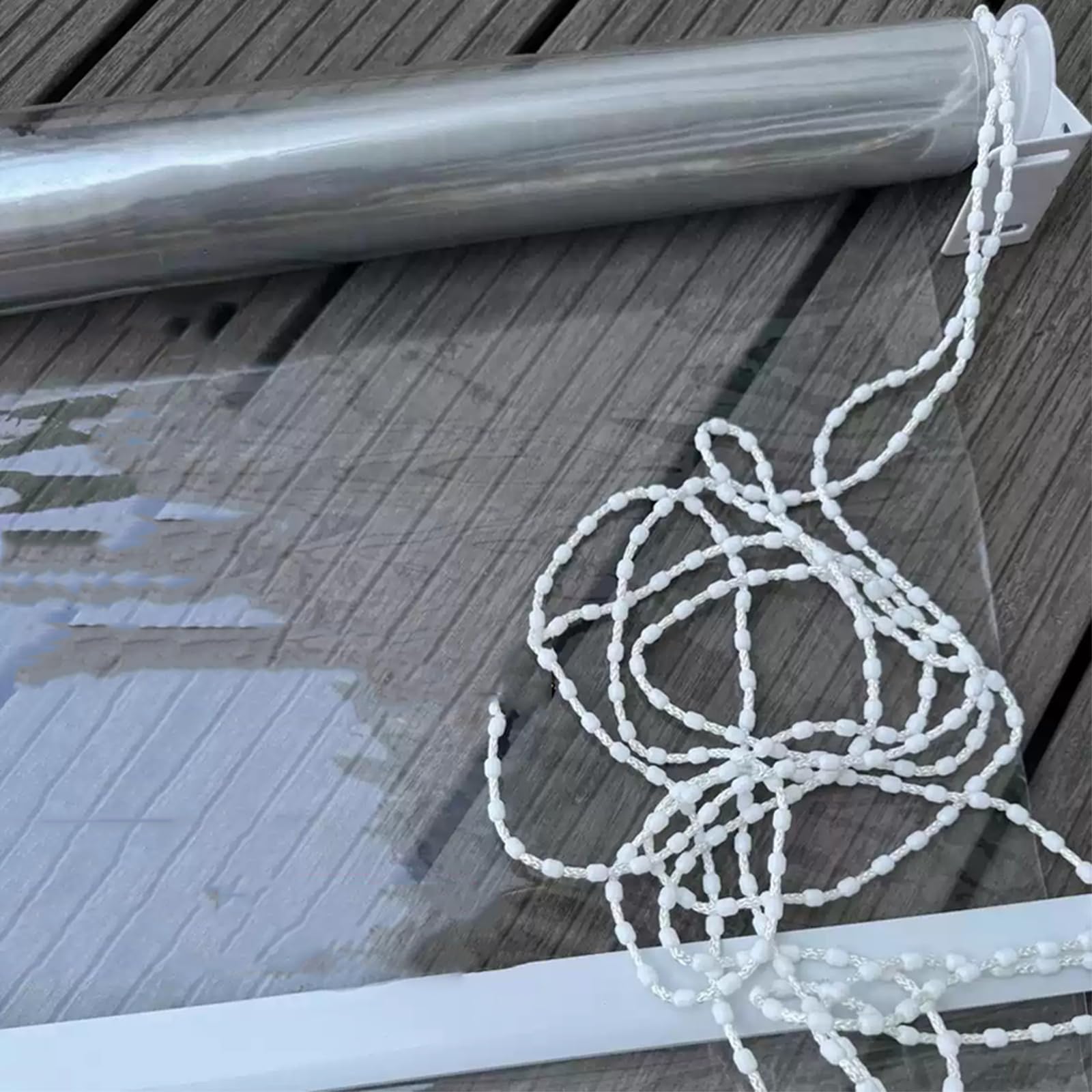 Store enrouleur imperméable et rideau extérieur en plastique anti-poussière pour jardin