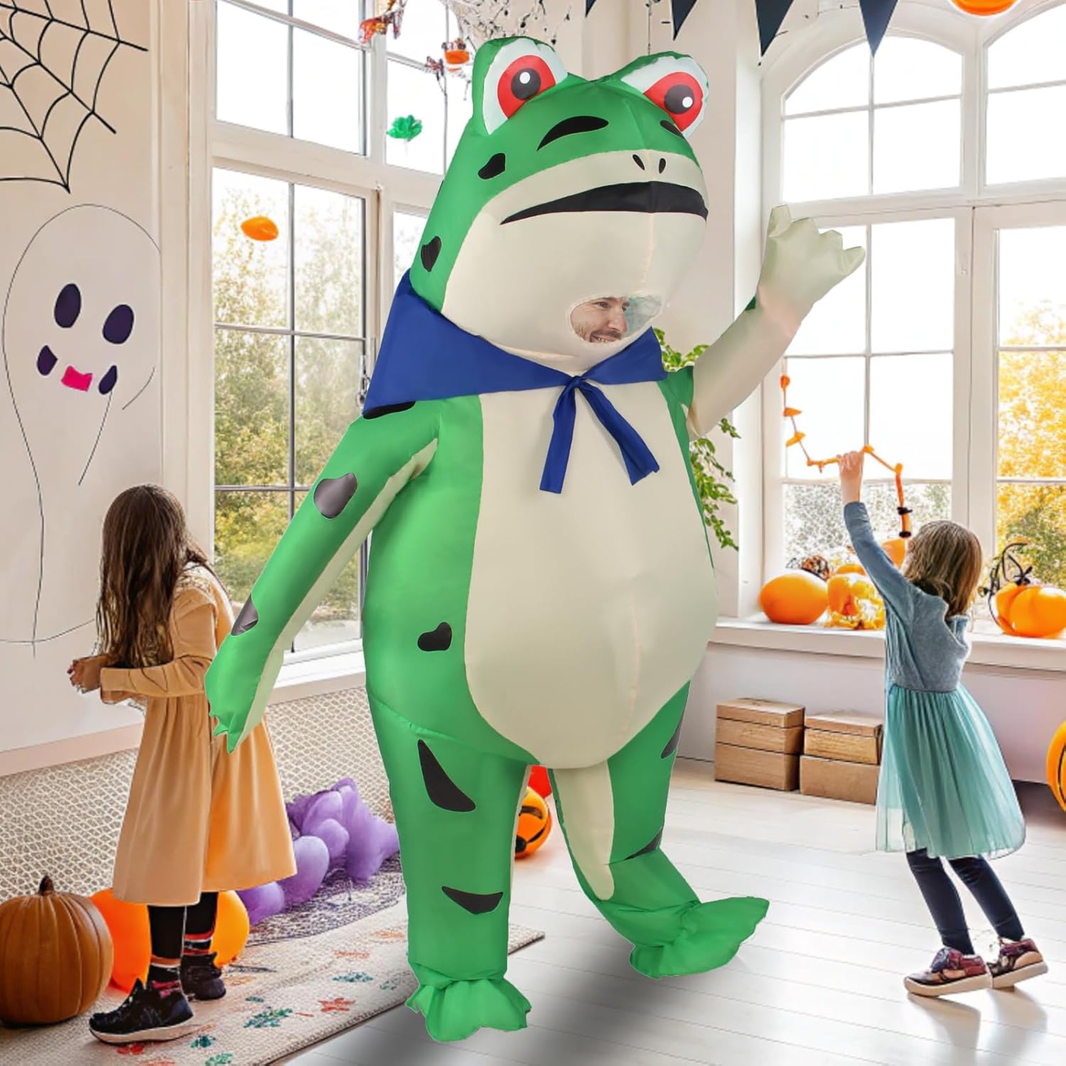 Halloween Frog Inflatable Costume Adult Blow up Fancy Dress Costumes Unisex Full Body Suit for Holiday Cosplay Party - Image 7