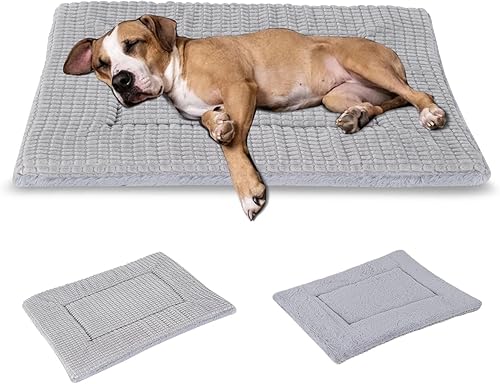 Miniatura 17 de BVAGSS XH079 - Almohadilla reversible para jaula de perro, de espuma viscoelástica, suave, cálida, lavable a máquina, colchón para perreras para