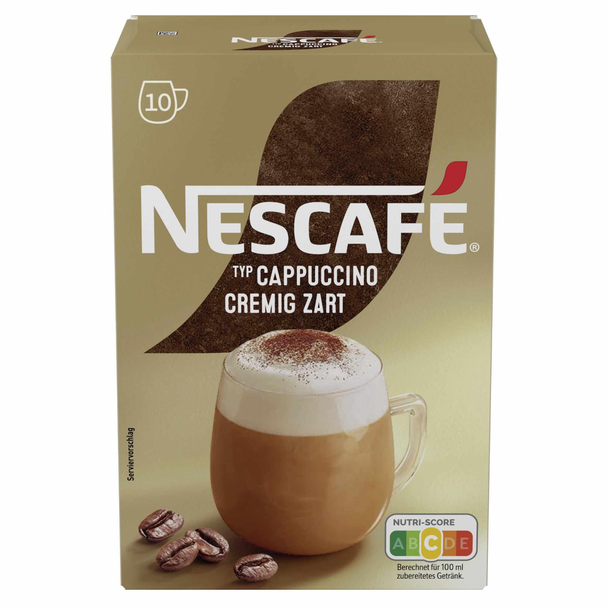 usy Bundle für Nescafe Gold Typ Cappuccino Cremig Zart Getränkepulver 12x140g Packung (120x14g Sticks) + usy Block