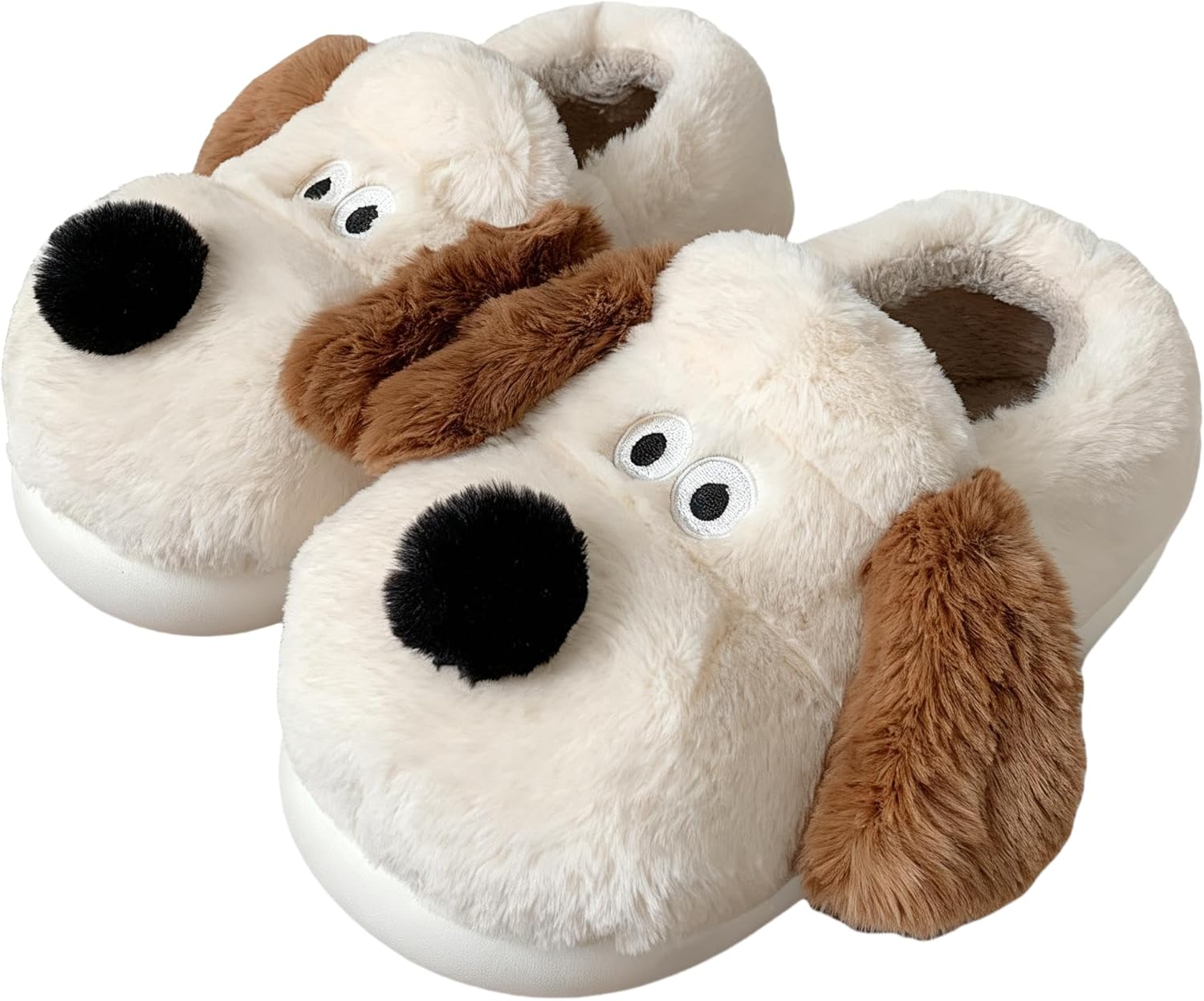 Cute Dog Slippers for Women & Men - Plush Cozy Comfort