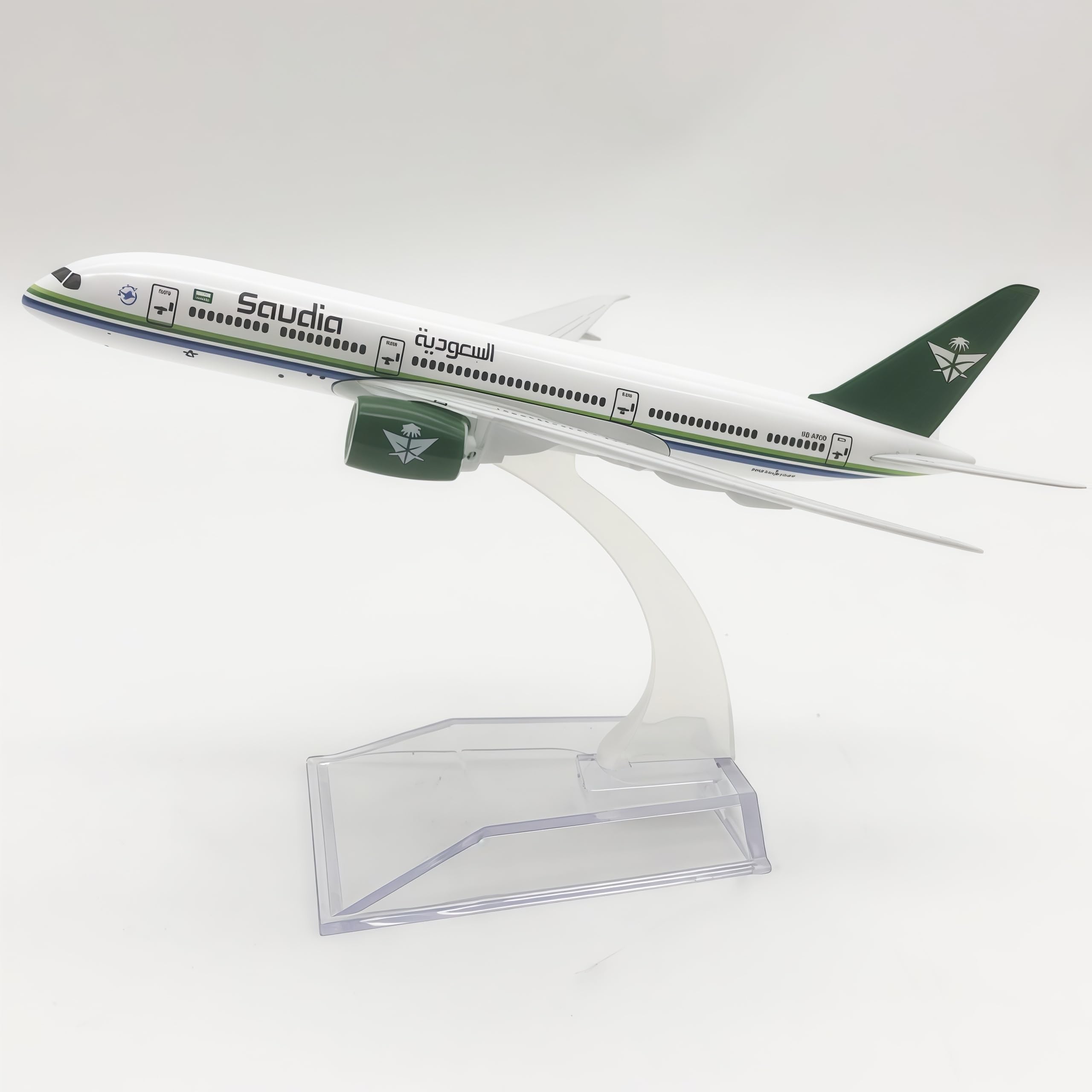 LGSRSNXHTX Saudia B787 Airplane Model Saudi Green Sandune Desert Livery Metal Alloy 1:400 Scale Collectible Display Gift
