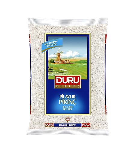 Duru Arroz 88.2oz (2500 g), 100% natural y certificado, sin OMG, ideal para pilaf y recetas veganas, sin gluten