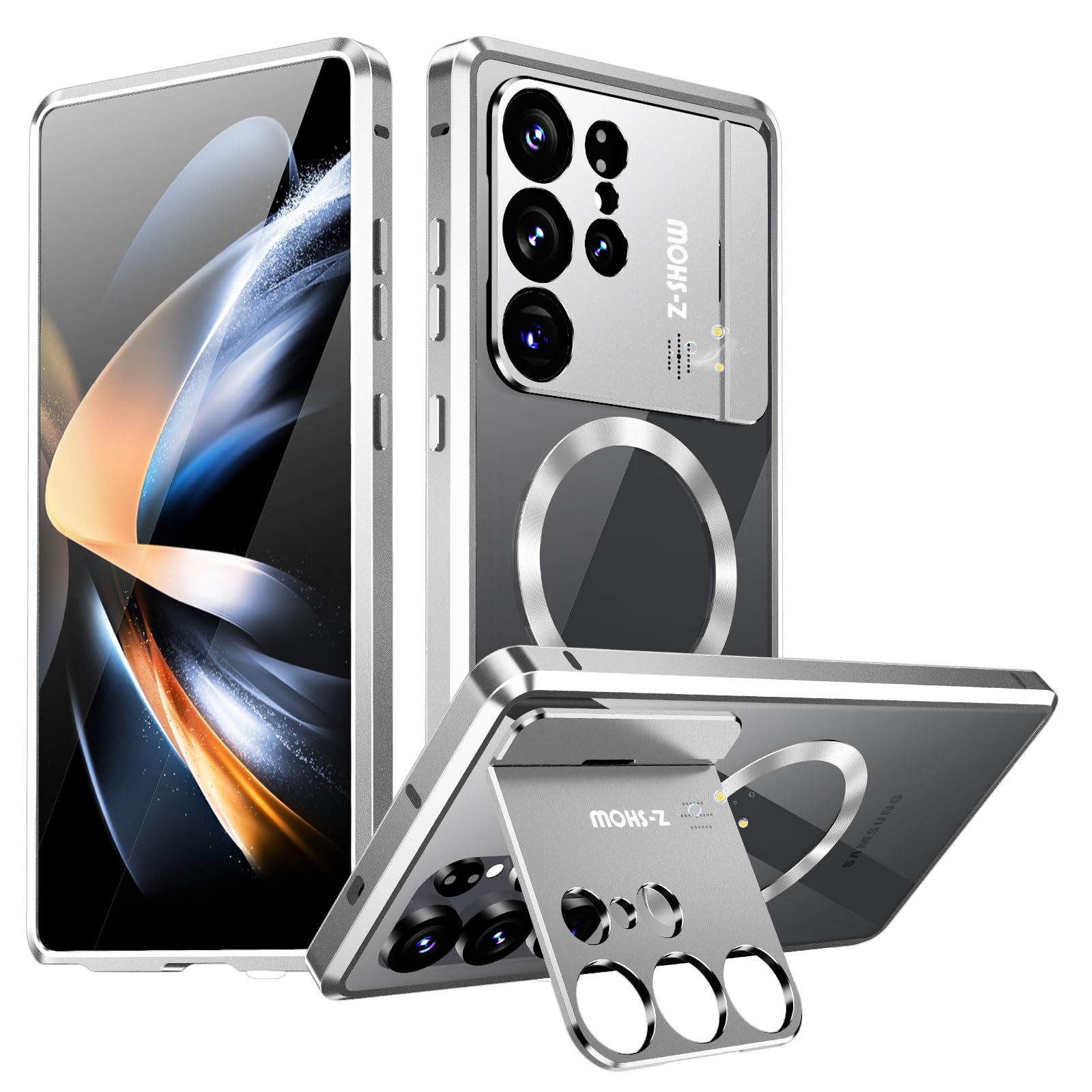 Coque Samsung S25 Ultra avec support invisible et diffuseur de parfum argent - 8